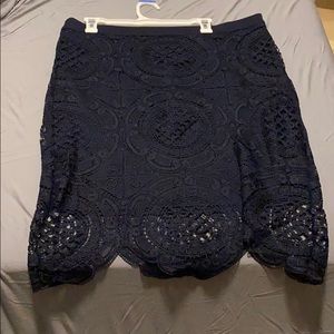 Faith of Zoe Navy Lace Pencil Skirt